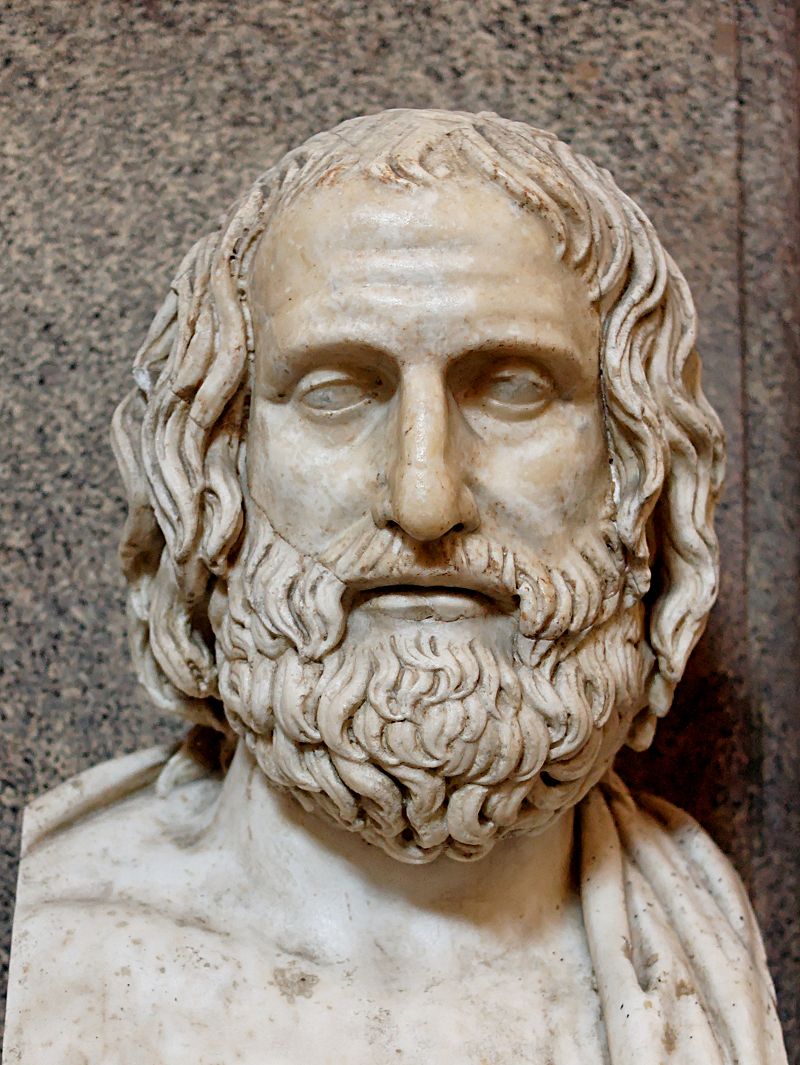 Bustul lui Euripide, Muzeul Vaticanului Pio-Clementino, Sala delle Muse, Wikipedia