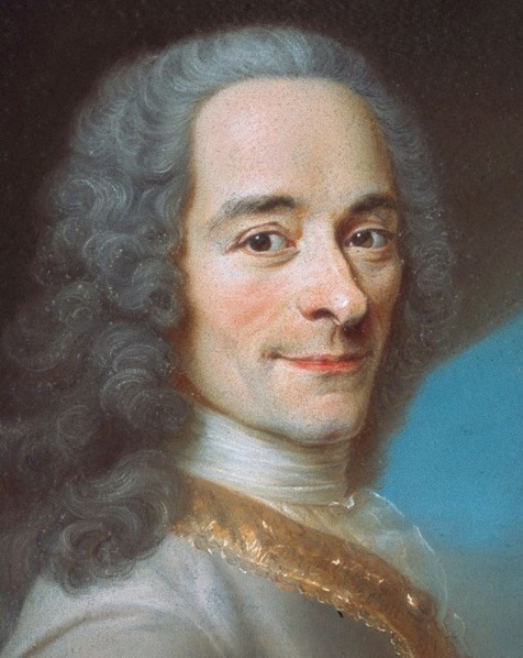 Voltaire, détail du visage (château de Ferney)