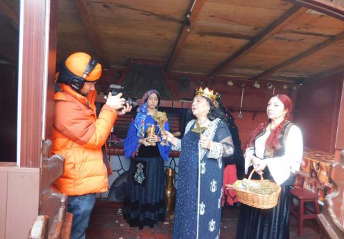 Maria Campina, regina Magiei Albe din Romania, la ritual pentru televiziunea din Rusia